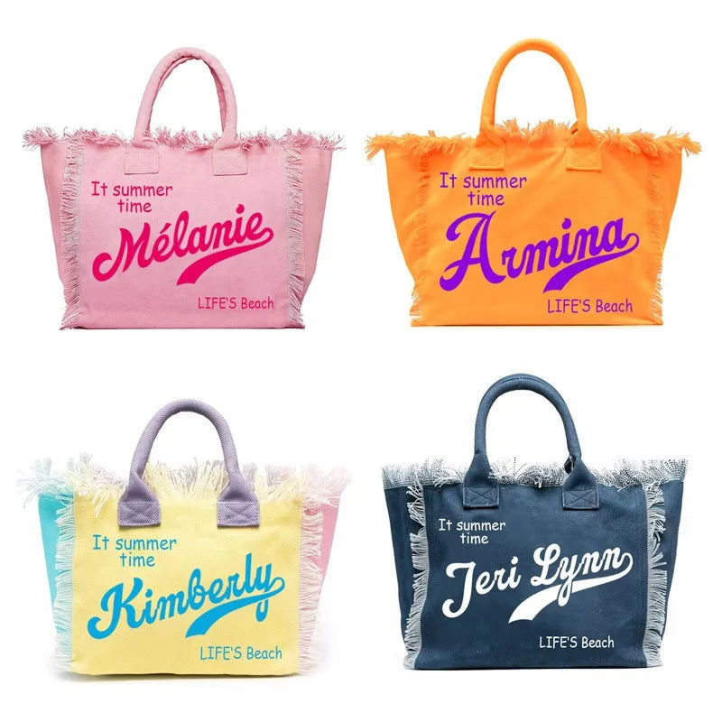 Sac de plage personnalisable avec votre nom