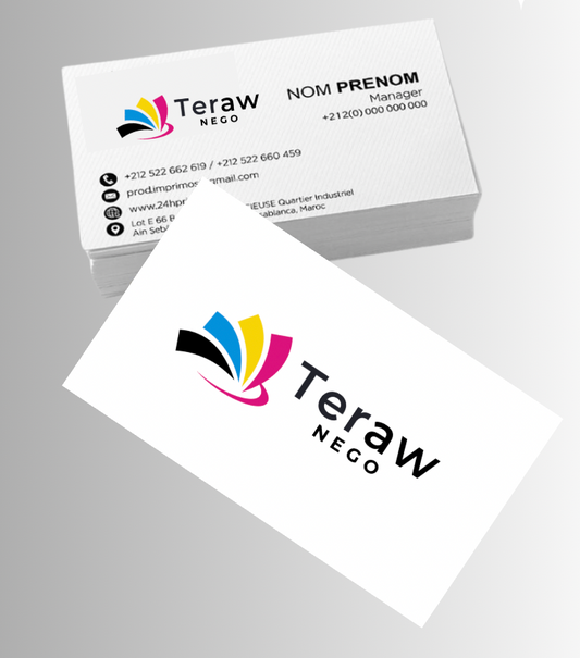1000 cartes de Visites finitions professionnels
