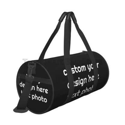 Sac de Sport Rond Noir Personnalisable