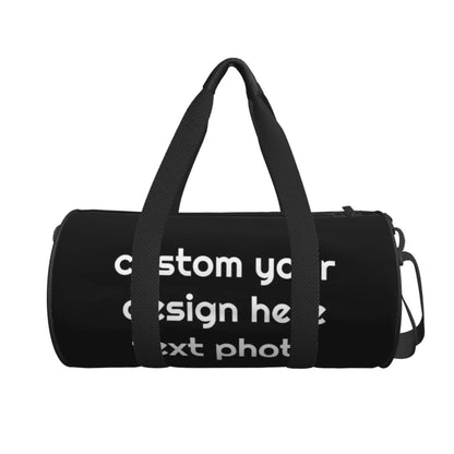 Sac de Sport Rond Noir Personnalisable
